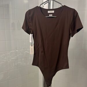 Brown Babaton Tshirt Body Suit M